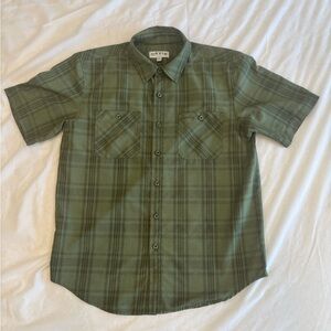 Orvis Classic Collection Green Plaid Short Sleeve Button Up Shirt Men’s M